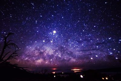 Low angle view of sky at night