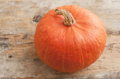 Close-up of pumpkin on table