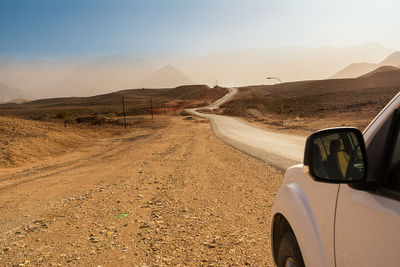 Road passing through a desert