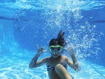 Girl in swimming pool