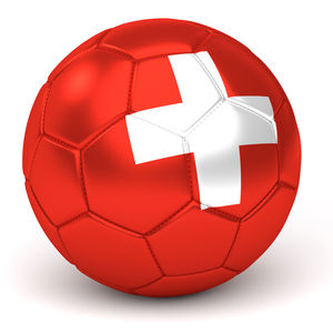 Close-up of soccer ball against white background