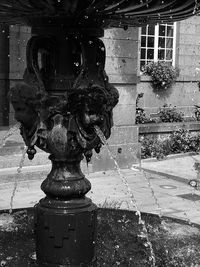 Fountain in front of building