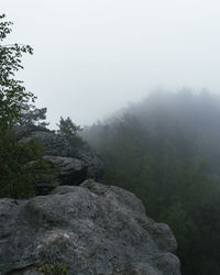 Scenic view of rocky mountains against sky