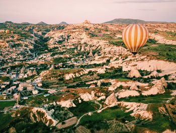 View of hot air balloon