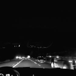 Illuminated lights at night