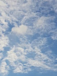 Low angle view of clouds in sky