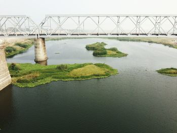 Bridge over river against sky