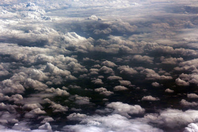 Aerial view of dramatic sky