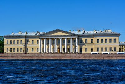 Building against blue sky