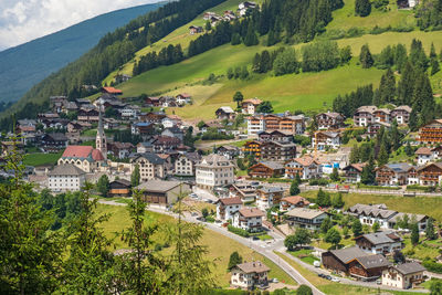 High angle view of townscape