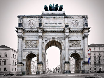 Low angle view of historical building against sky