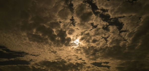 Low angle view of storm clouds in sky