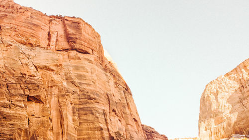 Low angle view of rock formation
