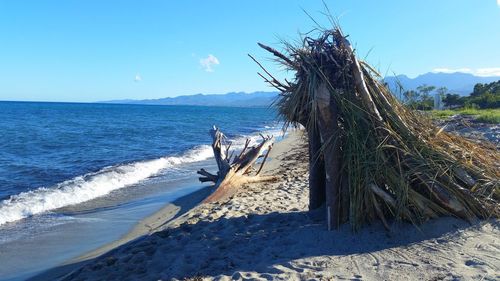 Panoramic view of beach against sky