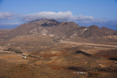 Scenic view of desert against sky