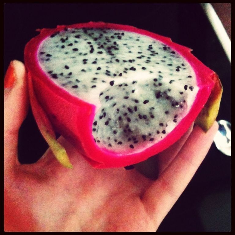 Eating pitahaya