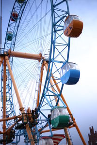 Low angle view of ferris wheel against sky