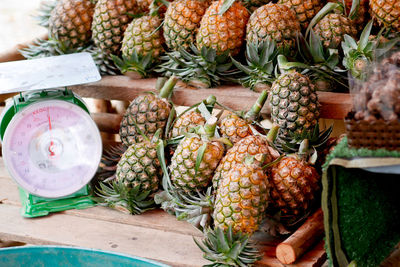 Pineapple pineapples on table