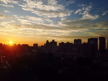 City at sunset