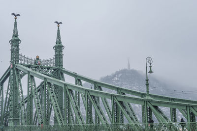 View of bridge against sky in city