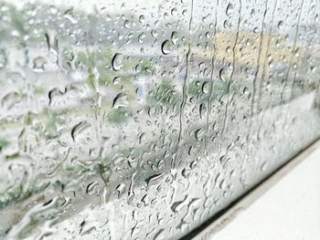 Close-up of wet glass