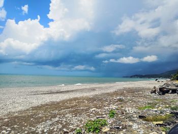 Scenic view of sea against sky