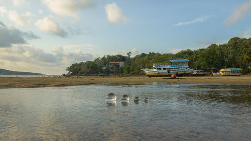 Scenic view of sea against sky