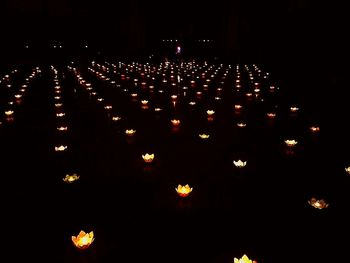 View of illuminated lights at night