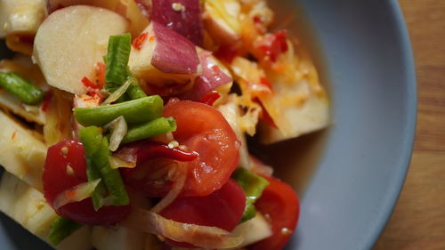 Close-up of salad in plate