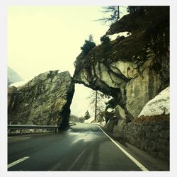 Road passing through mountains