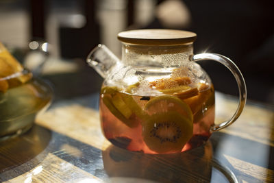 Close-up of drink on table