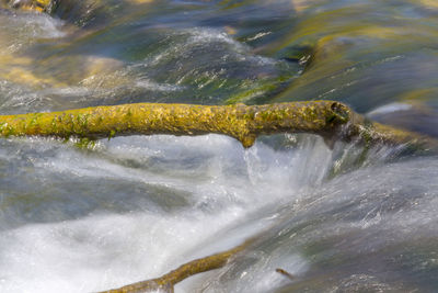 Water splashing in sea