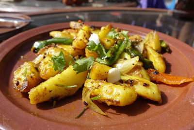 Close-up of food in plate