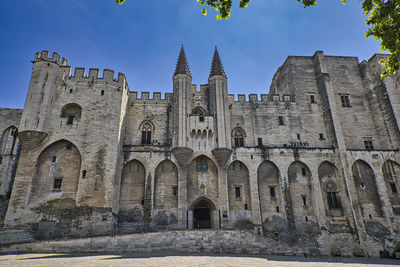 Low angle view of historical building against sky