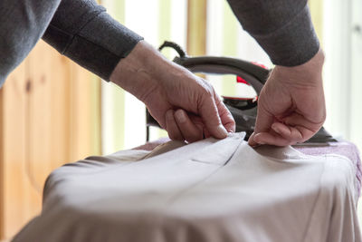 Midsection of woman working