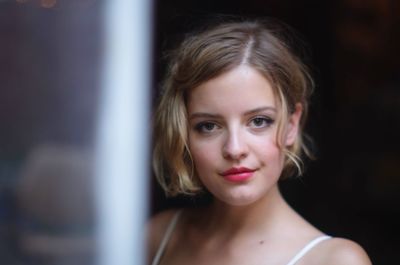 Portrait of smiling beautiful woman outdoors