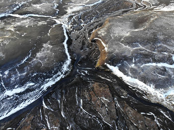 Icelandic landscape seen from the airplane