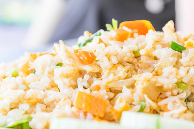 Close-up of meal served in plate