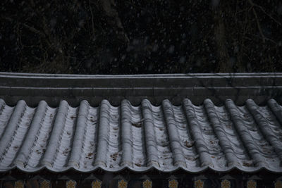 High angle view of roof tiles on building