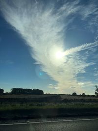 Scenic view of land against sky