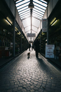 Woman walking in city