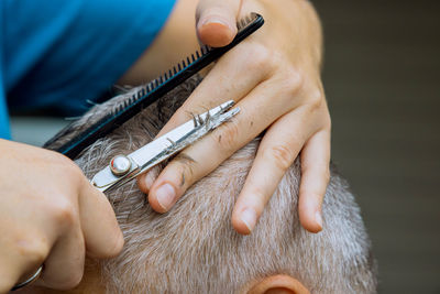 Close-up of woman working