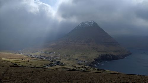 Scenic view of mountain against sky