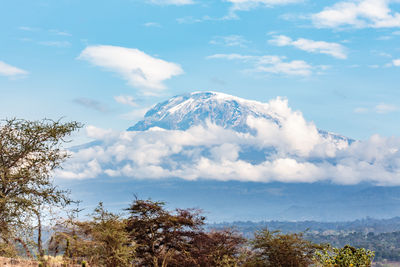 Scenic view of kilimanjaro against sky