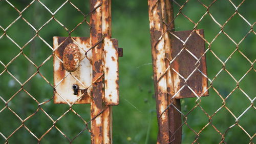 Close-up of chainlink fence