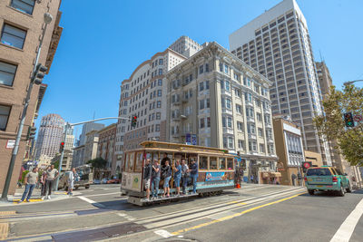 Low angle view of buildings in city