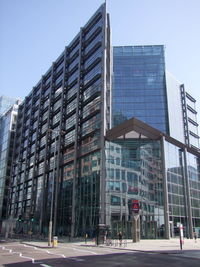 View of modern buildings against sky