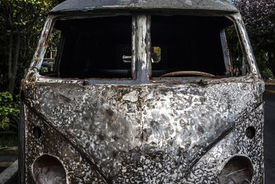 Close-up of rusty car