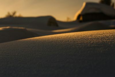 Close-up of sand dune in desert