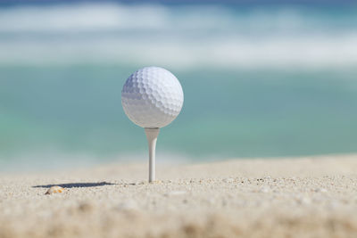 Golf ball on grass